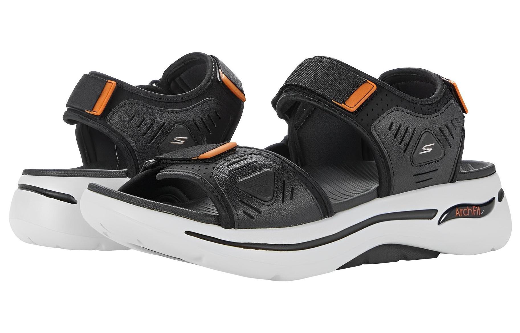 Lookbook スケッチャーズ ゴーウォーク アーチフィットサンダル『ブラックオレンジ』229020-BKOR 229020-BKOR