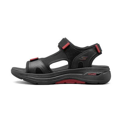Skechers Go Walk Arch Fit Sandal 'Black Red'