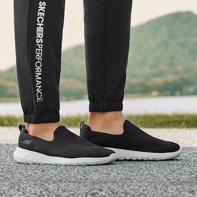 斯凯奇Go Walk黑色一脚蹬鞋 54638-BKW Cheap 斯凯奇Go Walk黑色一脚蹬鞋 54638-BKW