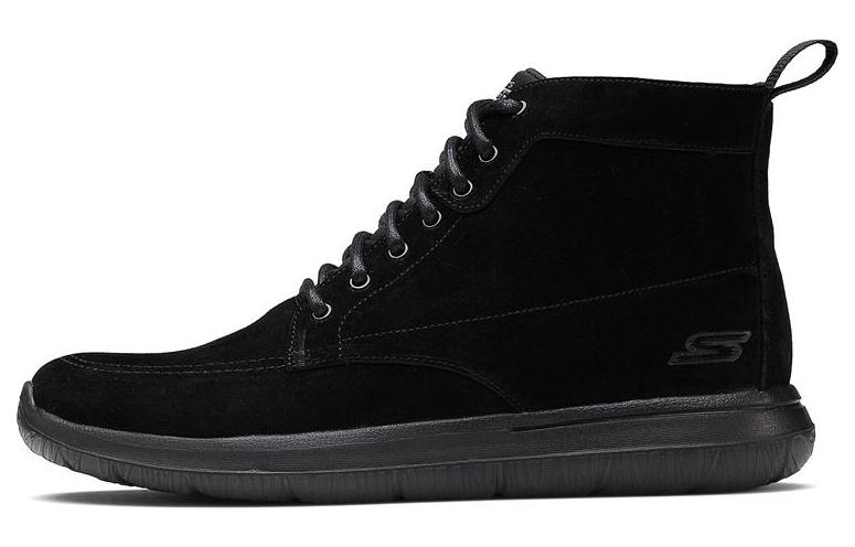 Skechers GO WALK City 'All-Black Mid-Top Casual Boot' 54281-BBK