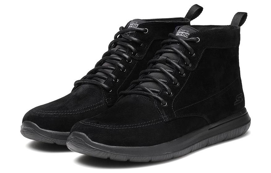 Lookbook Skechers GO WALK City 'All-Black Mid-Top Casual Boot' 54281-BBK