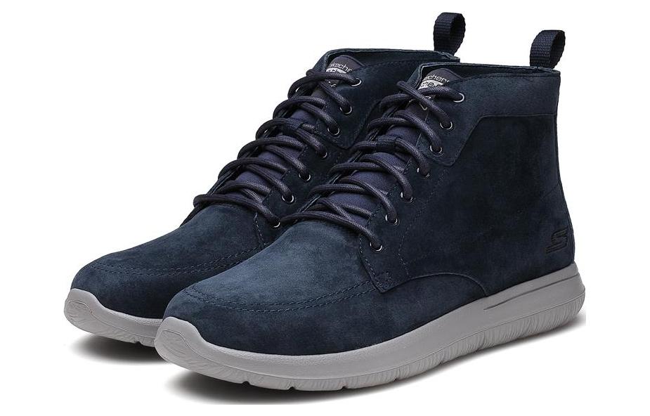 Lookbook Skechers GO WALK City Mid ''Blau Grau'' 54281-NVGY