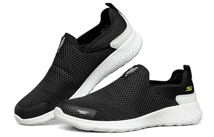 Lookbook Skechers Go Walk Cool Chaussures de Sport Noires. 661062-BKW