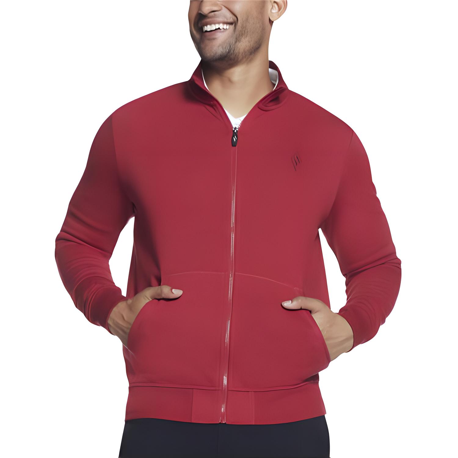 Skechers GO WALK Everywhere Skech-Sweats Red Breathable Stretch Jacket M3JA195-RDS