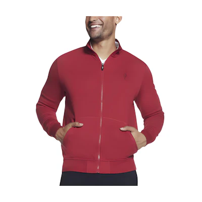Skechers GO WALK Everywhere Skech-Sweats Red Breathable Stretch Jacket M3JA195-RDS