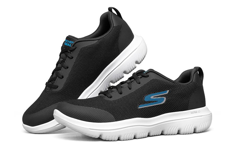 Lookbook Skechers Go Walk Evolution Ultra 'Black Blue' 54754-BKBL