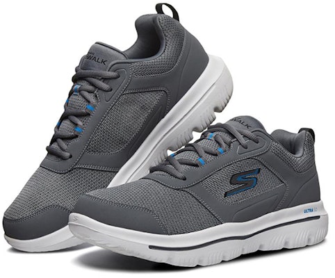 Skechers Go Walk Evolution Ultra 低幫 跑步鞋 男款 炭灰藍 Lookbook Skechers Go Walk Evolution Ultra 低幫 跑步鞋 男款 炭灰藍