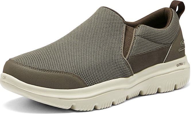 Skechers Go Walk Evolution Ultra 一脚蹬 低筒 運動休閒鞋 男款 卡其色 Lookbook Skechers Go Walk Evolution Ultra 一脚蹬 低筒 運動休閒鞋 男款 卡其色