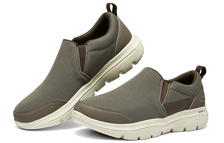 Shop Skechers Go Walk Evolution Ultra 'Khaki Slip-On' Lelaki Wanita Kasual 216029-KHK