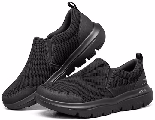 Skechers GO Walk Evolution Ultra 輕便透氣 一腳蹬休閒懶人鞋 全黑 Lookbook Skechers GO Walk Evolution Ultra 輕便透氣 一腳蹬休閒懶人鞋 全黑