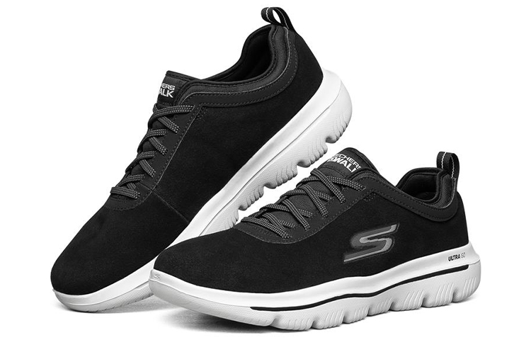 Lookbook Skechers Go Walk Evolution Ultra Basses ''Noir Blanc'' 661018-BKW