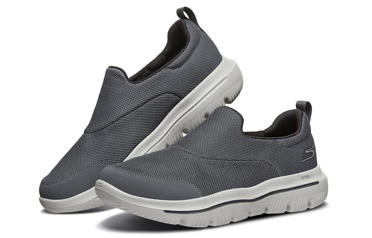 Lookbook Skechers Go Walk Evolution Ultra Basses ''Gris Blanc''. 54730-CCBK
