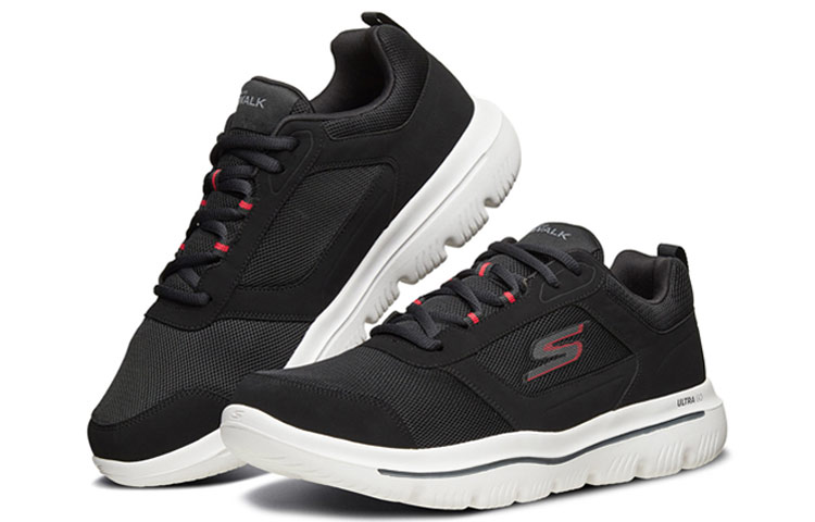 Lookbook 스케쳐스 고워크 에볼루션 울트라 블랙/레드 (Skechers Gowalk Evolution Ultra) 54734-BKRD