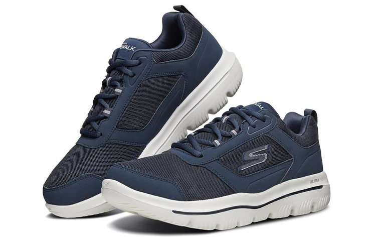 Lookbook Skechers Go Walk Evolution Ultra Azul/Gris para Hombre Mujer 54734-NVGY