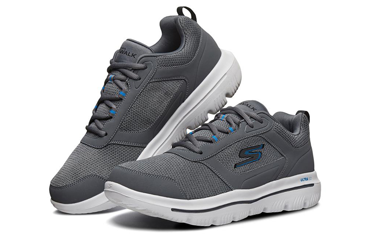 Lookbook Skechers Go Walk Evolution Ultra 低幫 跑步鞋 男款 炭灰藍