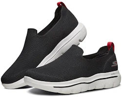 Lookbook Skechers Go Walk Evolution Ultra 低筒 跑步鞋 男款 黑紅色