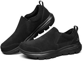 Lookbook Skechers 健走進化超輕便低幫懶人鞋 純黑色
