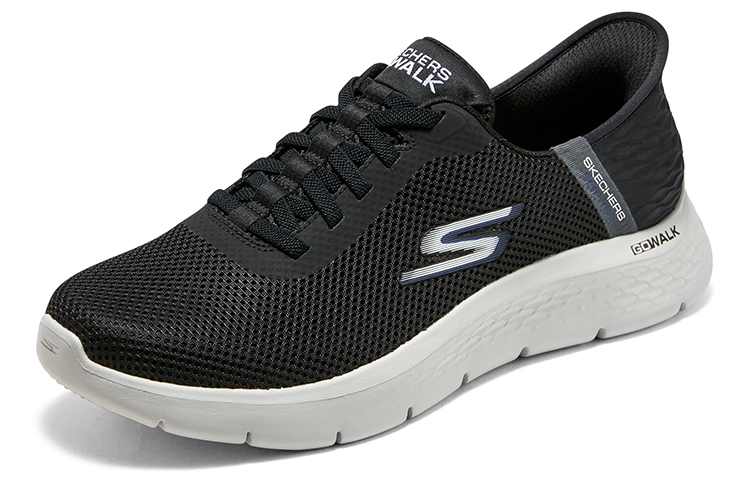 Lookbook Skechers 舒適百搭 時尚 防滑耐磨透氣 低筒 跑步鞋 男款 黑色