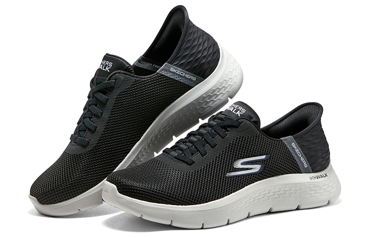 Shop Skechers 舒適百搭 時尚 防滑耐磨透氣 低筒 跑步鞋 男款 黑色