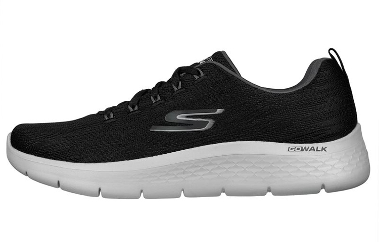 Skechers Go Walk Flex Lace Up 'Black Grey' 216481-BKGY