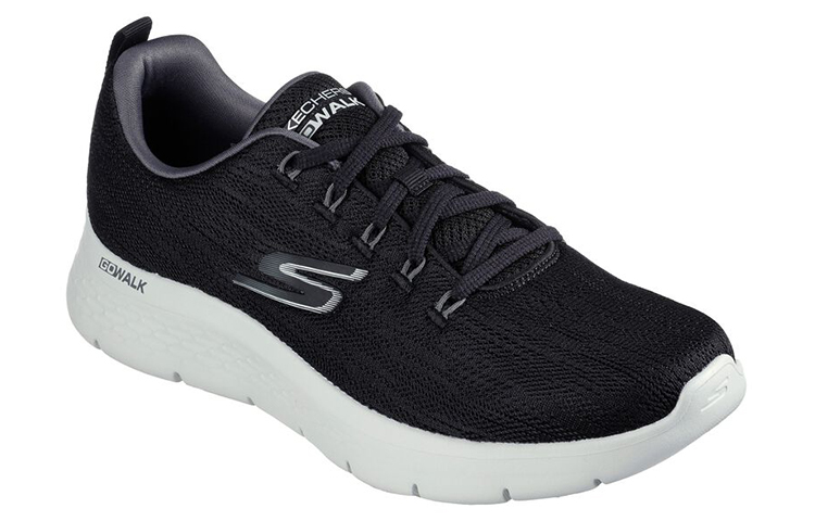 Lookbook Skechers Go Walk Flex Cordones 'Negro Gris' 216481-BKGY