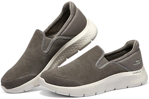 Skechers Go Walk Flex 舒適 防滑耐磨 低筒 跑步鞋 男款 灰褐色 Shop Skechers Go Walk Flex 舒適 防滑耐磨 低筒 跑步鞋 男款 灰褐色