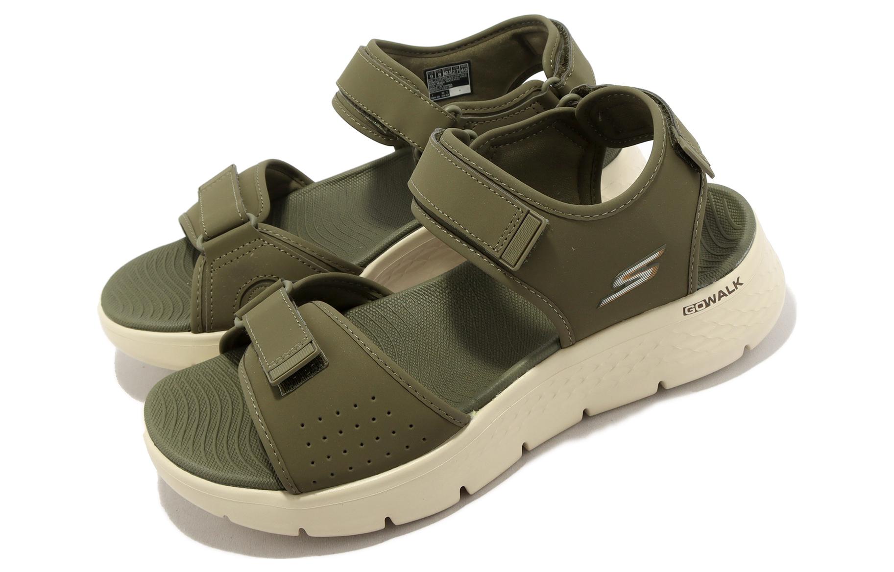 Lookbook Skechers Go Walk Flex Sandal 'Hijau Zaitun' 229205-OLV
