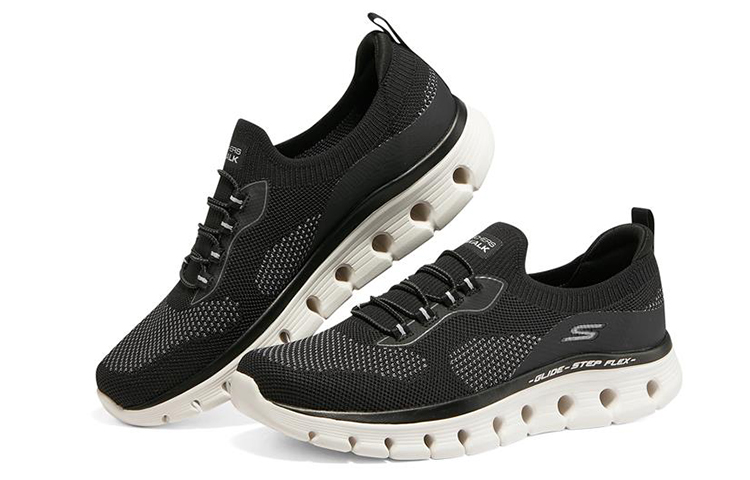 Lookbook Skechers 舒适健走 Glide Step Flex 运动休闲鞋 黑色