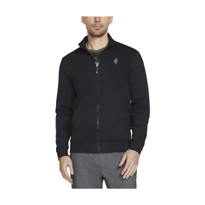 Skechers GO WALK High-Neck Logo Zip Jacket Black Long Sleeve Outerwear M3JA195-BLK