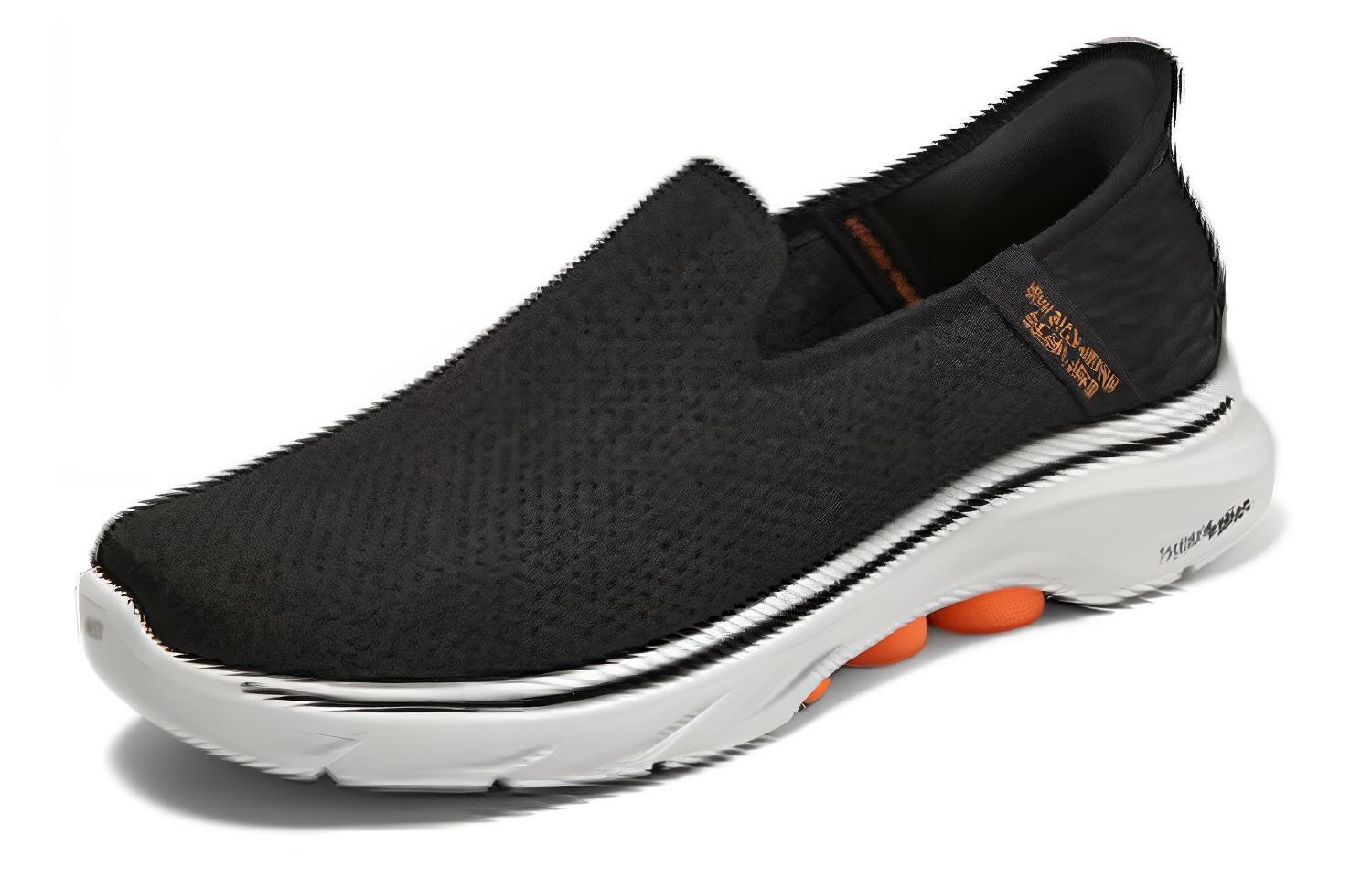 Lookbook Skechers GO WALK 透氣輕便 低幫 生活休閒鞋 男款 黑色