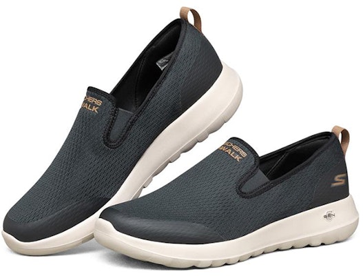 Skechers Go Walk Max 輕便透氣 低筒運動休閒鞋 黑棕色 Lookbook Skechers Go Walk Max 輕便透氣 低筒運動休閒鞋 黑棕色