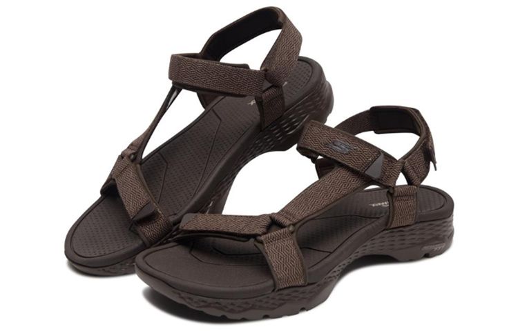 Lookbook Skechers Go Walk Outdoors Sandals Chestnut 54269-CHOC