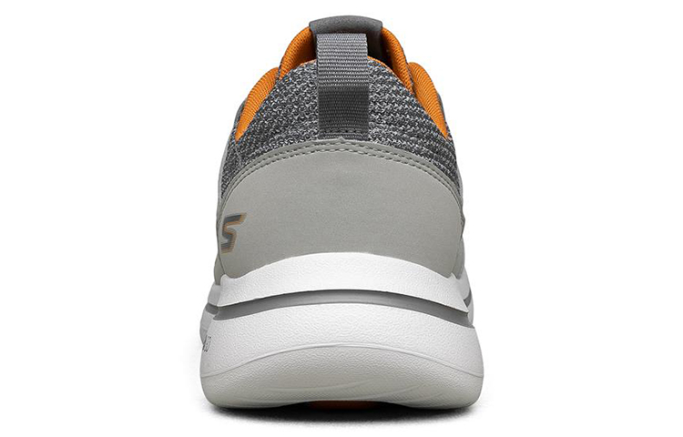 Shop Skechers Go Walk 復古低筒運動鞋 灰橙色