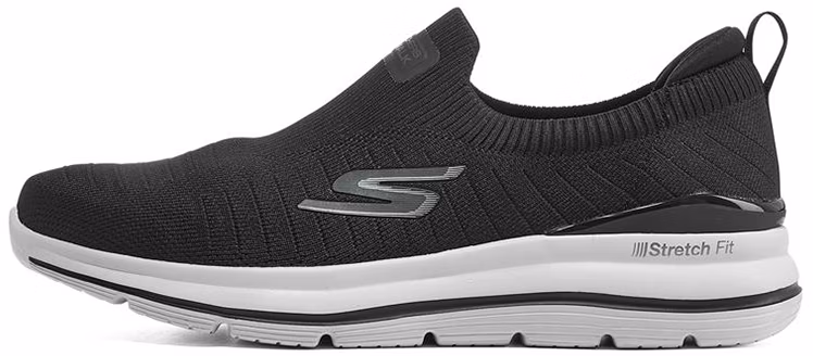 skechers-go-walk-stretch-fit-black-grey-breathable-comfort-low-slip-on-sport-casual-216133-bkgy