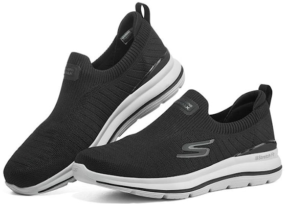 Skechers Go Walk Stretch Fit Black Grey 'Breathable Comfort Low Slip-On Sport Casual' 216133-BKGY Lookbook Skechers Go Walk Stretch Fit Black Grey 'Breathable Comfort Low Slip-On Sport Casual' 216133-BKGY
