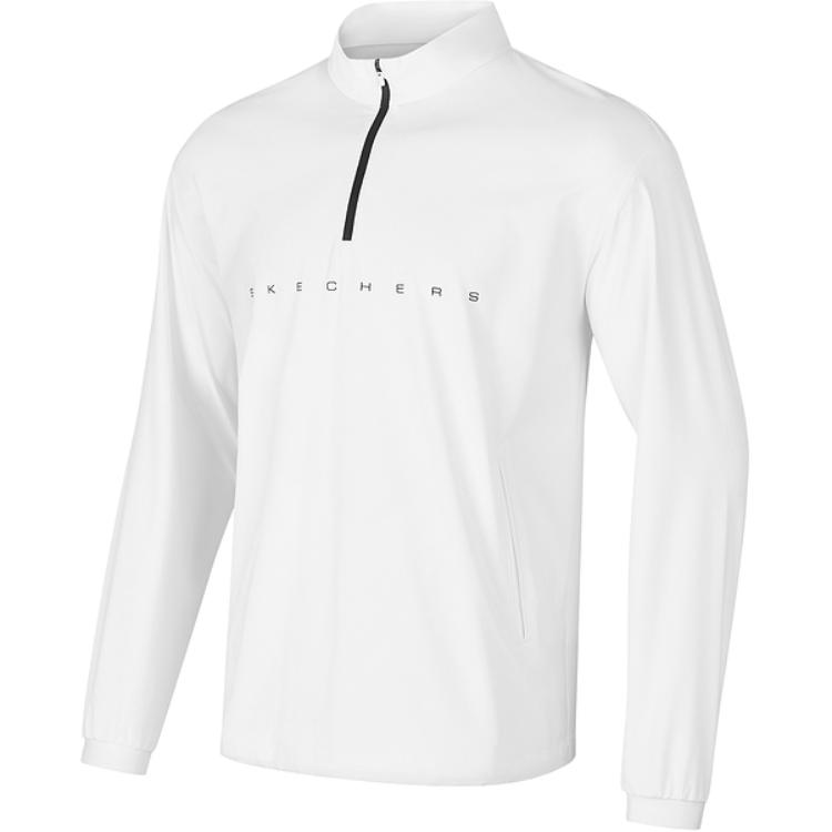 Skechers GODRI Moisture-Wicking Quick-Dry Breathable White Running Jacket P324M009-0019