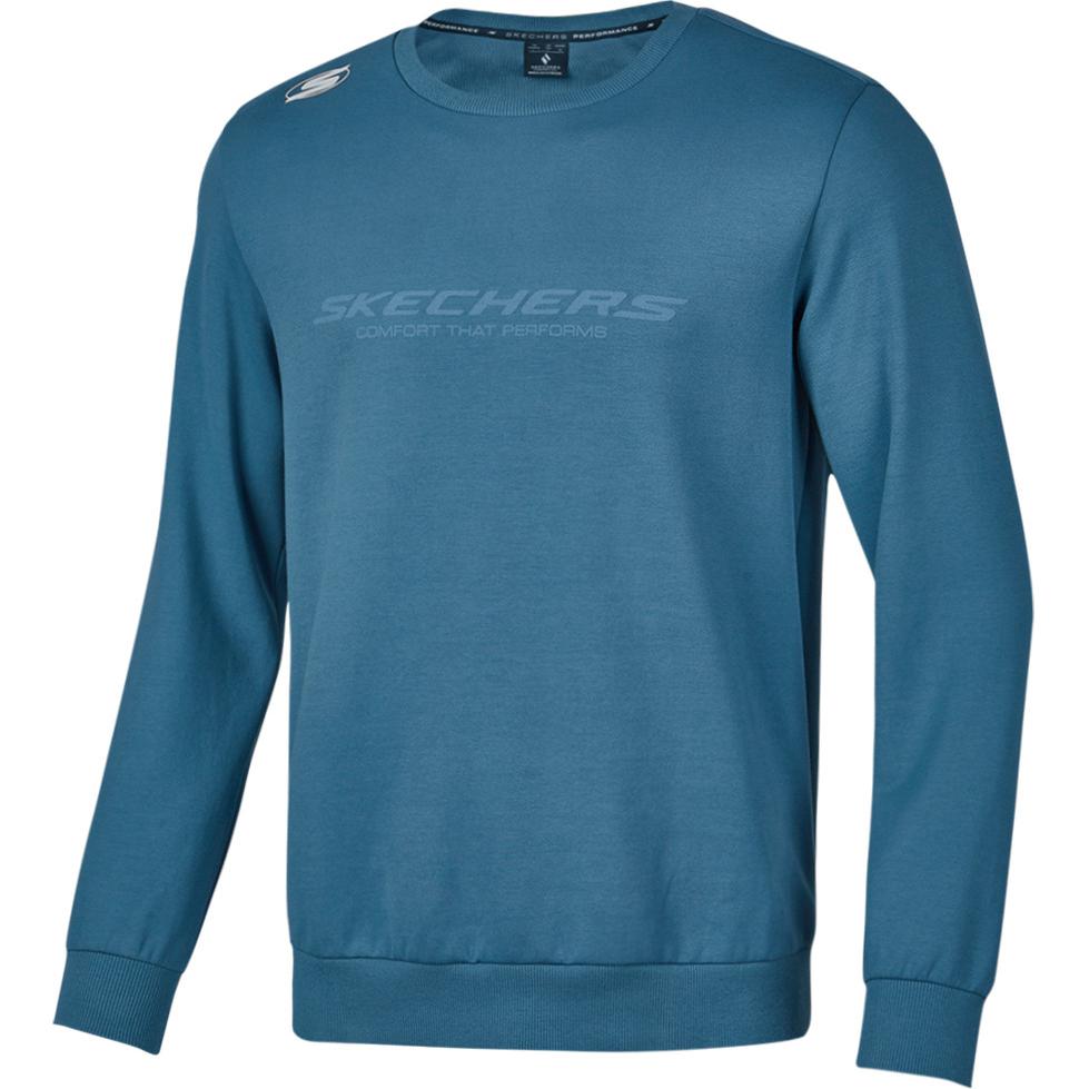 Skechers GOKNIT Pullover Crewneck Long Sleeve Sweatshirt Deep Teal Green P424M152-03Y1