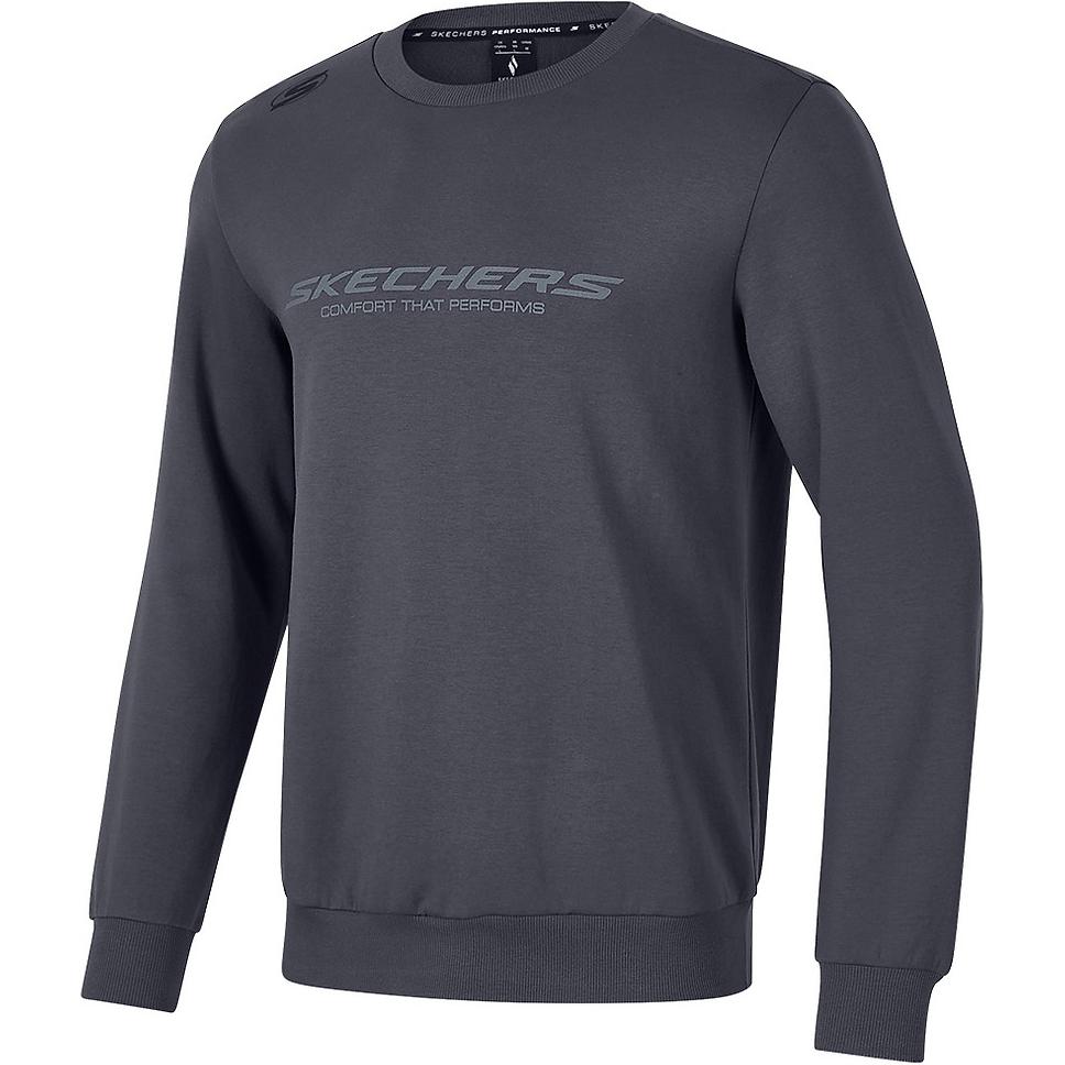 Skechers GOKNIT Pullover Crewneck Windproof Sweatshirt Periscope Gray P424M152-0403