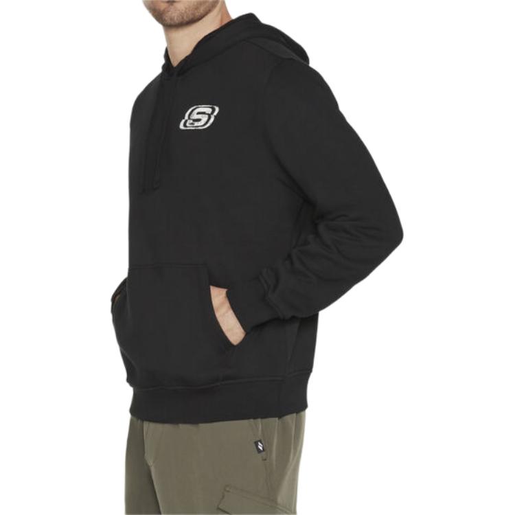 Skechers GOLOUNGE™ Hoodie Scenic Print Long Sleeve Black MHD60-BLK