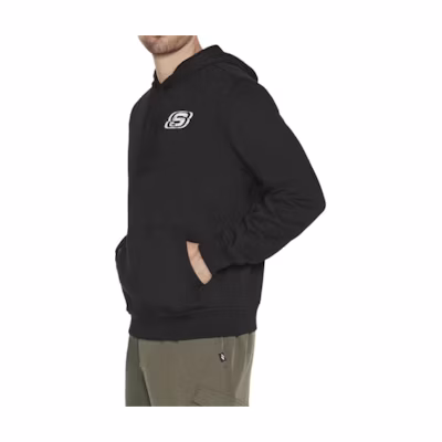 Skechers GOLOUNGE™ Hoodie Scenic Print Long Sleeve Black MHD60-BLK