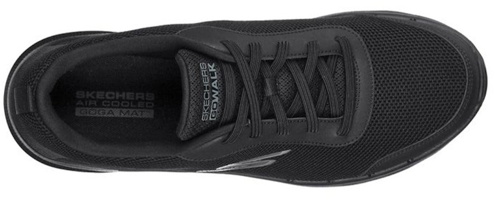 Skechers GO Walk 6 Bold Knight 'Hitam Polos' 216204-BBK Shop Skechers GO Walk 6 Bold Knight 'Hitam Polos' 216204-BBK