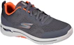 Lookbook Skechers GOwalk Arch Fit 理想 舒適防滑 低筒休閒跑步鞋 灰橙色