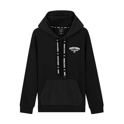 Skechers Graphic Hoodie Pullover - Charcoal Black Casual Fit L420M017-0018