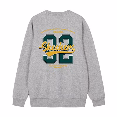 Skechers Graphic Print Crewneck Pullover Sweatshirt Unisex Long Sleeve L422U228