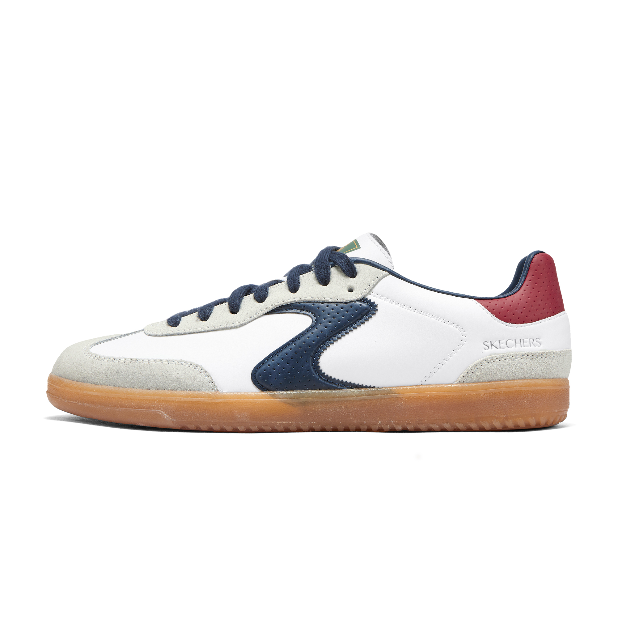 Skechers Hotshot White Retro Racer Low-Top Comfort Sneaker. 254152-WNVR
