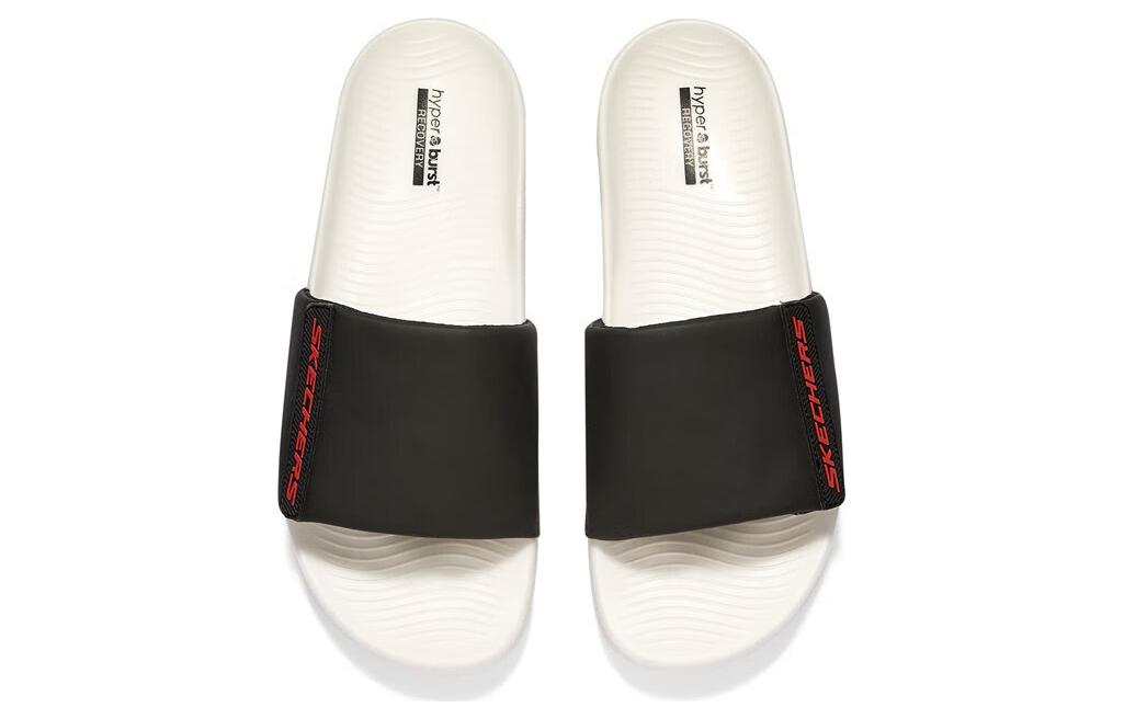 Lookbook 스케쳐스 하이퍼 슬라이드 '블랙 레드' 229040-BKRD