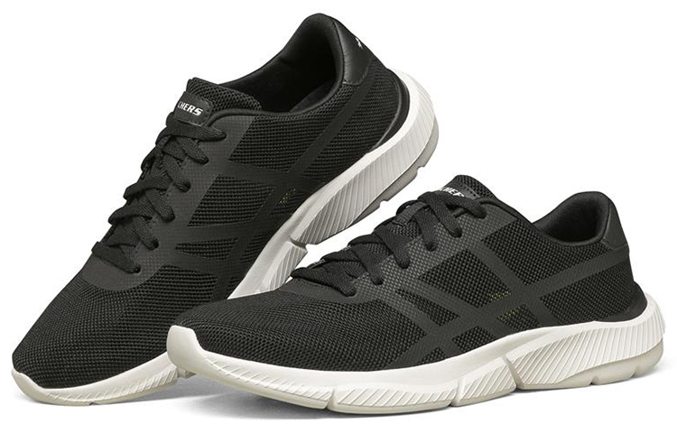 Lookbook Skechers Ingram 'Hitam Putih' 210333-BLK