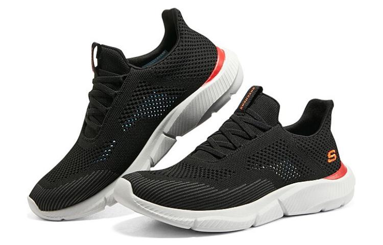 Shop 斯凯奇Ingram黑橙避震防滑耐磨低帮休闲鞋 210281-BLK