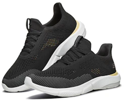Lookbook Skechers 英格拉姆 黑/白/黄 666097-BKYL
