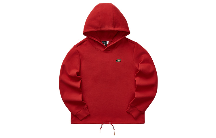 Skechers Knit Pullover Loose Hoodie Unisex Blood Red L124W002-03LC
